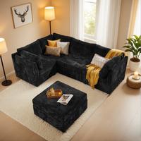 Black, 5 Seats, Sofa Bed
