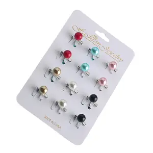 Pack of 12 Stylish Scarf Pins Muslims Women Dress Brooches Fashion Accessories