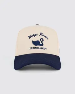 Vintage Swan Hat | Navy & Natural