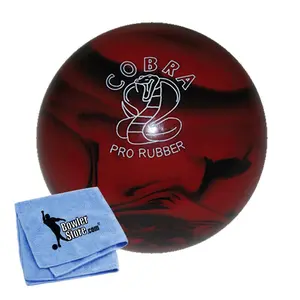 EPCO Duckpin Bowling Ball - Cobra Pro Rubber - Red & Black (4 3/4 inch- 3lbs. 8oz.) 1 Ball