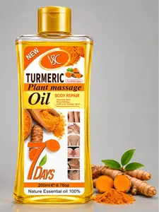 VC Turmeric Plant Massage Oil for Face & Body | Nourishing Body Oil | 6.76 fl oz (200 mL)