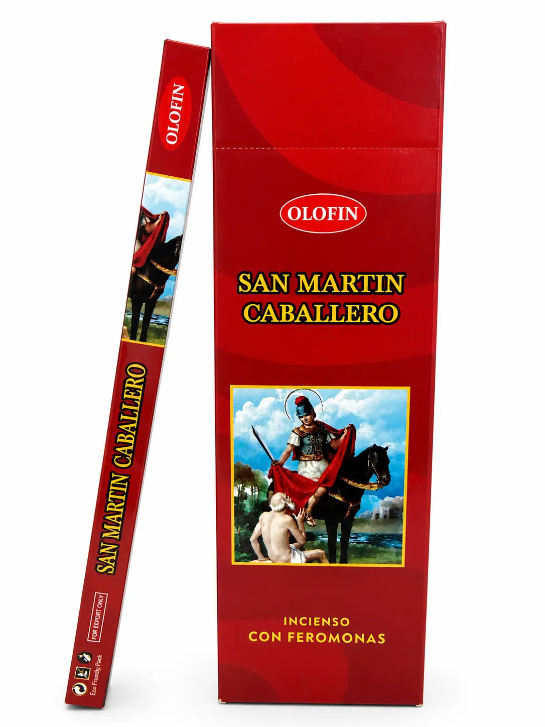 OLOFIN San Martin Caballero 8 Count Incense with Pheromones for Prosperity Abundance and Financial Blessings