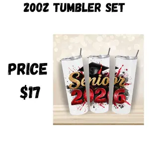2026 Graduation 20oz Tumbler Set - Washable &  Perfect Gift for Graduates