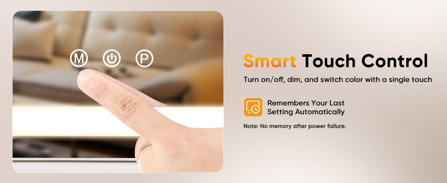 【New】LED Illuminated Makeup Mirror with Built-in lights, Small Smart Touch-Controlled Makeup Mirror with Adjustable lighting.