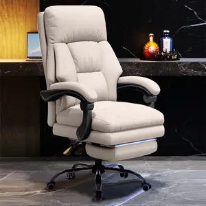 【Mother's Day】Big and Tall Office Chair Executive Office Chair with Foot Rest Comfortable High Back Computer Gaming Chairs Lumbar Support Ergonomic Home Office Desk Chairs Big and Tall PU leather Work Chair