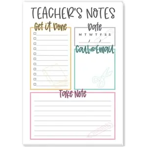 Tiny Expressions Teacher Notepad - To Do List Note Pad - Stationary Must Haves for Elementary and Middle School - Teacher Appreciation Gifts