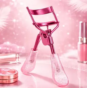 Metal Pink Lash Curler – Stylish Eyelash Curler for Smooth Curling & Lifted Look, Great for Makeup Routine, Gifts & Holiday Beauty Kits Precision Silicone Pad Eyelash Curler