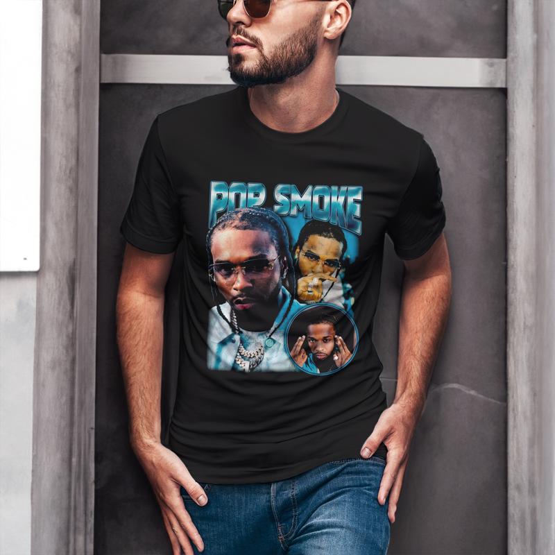 T-Shirt POP Family SMOKE Women T Short Shirt Shirts Vintage Shirt Design Big Rapper Gift for Men Hip Event Hop Girl Streetwear Unisex Novelty Boy Friend Tee Sleeve