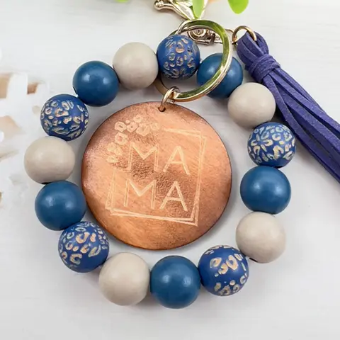 1/5pcs Handmade Wooden Bead Keychain with Leopard Print and Polka Dots, Sport Punk Theme, Mother's Day Gift, Women's Decorative Accessory, Keychain Bag Pendant, Keychain for Bags, Keychain for Purse, Stylish Keychain