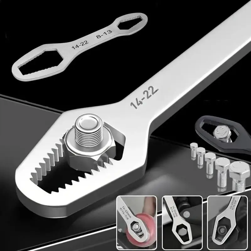 Universal Torx Wrench, 8-22mm Double Head Torx Wrench, Anti-slip Multipurpose Wrench for Most Nuts and Bolts Repair (1 Count)