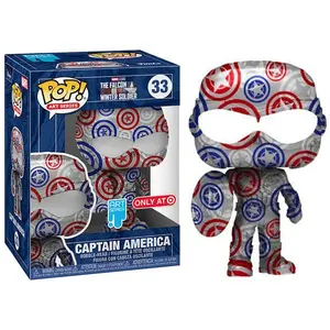 Funko Pop! Captain America Falcon & Winter Soldier, Art Series, No Stack 33 - Target Exclusive Vinyl Figure in PopShield Protector