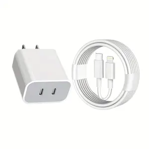 6-Pack Charging Bundle: 2 Fast Chargers + 4pcs 39.37inch Cables | Universal Compatibility for Most Phones, Lightning Connector, 30-50W Output