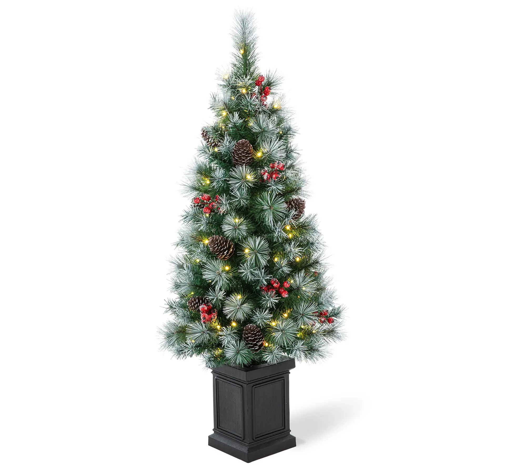 Glitzhome 4'H Pre-Lit Pine Artificial Christmas Porch Tree Glitzhome 4'H Pre-Lit Pine Artificial Christmas Porch Tree