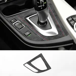 For BMW 3 4 Series  F30 F34 F32 F33 F36 Made of Alcantara Gear Shifter Panel Cover Trim Stickers Car Interior Tuning Accessories