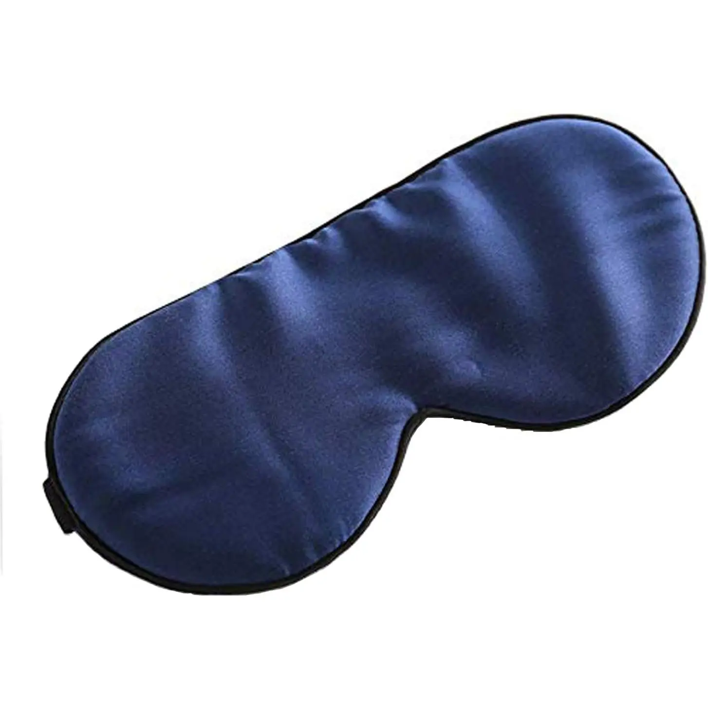 Lightweight Satin Sleep Mask for Total Blackout and Relaxation, Breathable Eye Cover with Flexible Adjustable Strap for Women & Men - Blue, Black Eye Cover, Car, Road Trips, Silk, Bed, One Size