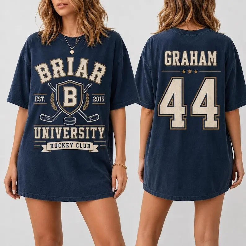 [Sale off up to 50%] Briar Hockey Shirt, Hockey Romance Shirt, briar hockey,Garrett Graham,offcampus shirt,college hockey shirt,booktok, Graphic Streetwear T-shirt