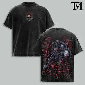 DOOM The Dark Ages Power Washed T-Shirt – Vintage Heavyweight Cotton Graphic Tee, Slayer-Inspired Retro FPS Streetwear, Unisex Gamer Shirt for Men and Women, Gift for DOOM Fans