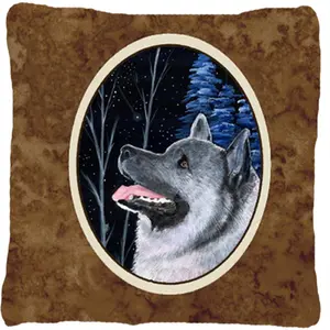 212 MAIN Starry Night Norwegian Elkhound Decorative Pillow - Heavyweight, Fade-Resistant Fabric Cushion, Indoor/Outdoor Household Textile Decor