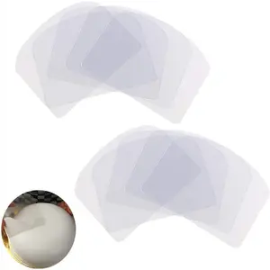 10PCS Transparent Cake Cream Scraper Icing Smoother Flexible Plastic Cake Scraper Smoother for Bakery Pastry Cake Decoration Kitchen DIY Baking Tool