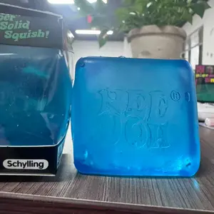 Schylling NeeDoh Nice Cube - Super Solid Squish Fidget Toy, Viral Sensory Stress Reliever, Cute Gift for Kids Adults