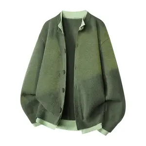 The same style for men and women, the new solid-color patchwork button-up cardigan sweater in spring, comfortable and soft warm jumper sweater, casual and fashionable streetwear, outdoor outing, school season, Valentine's Day gifts, daily wear