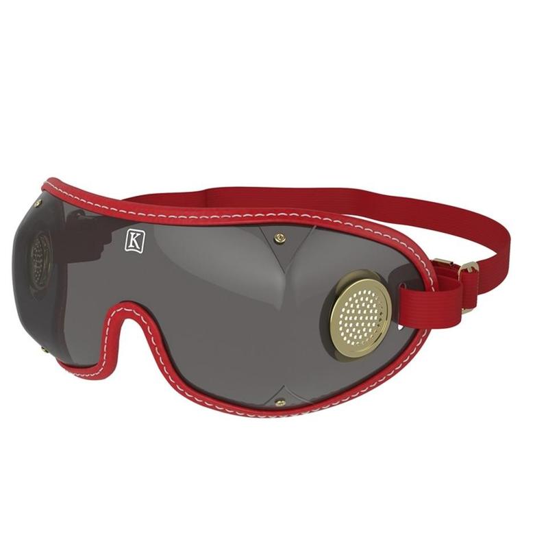 Kroops Original Jockey Racing Goggles - Grey Lens, Brass Vent
