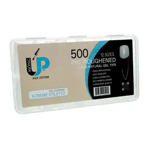 Pre-Roughened Soft Gel Tips X-treme Long Stiletto