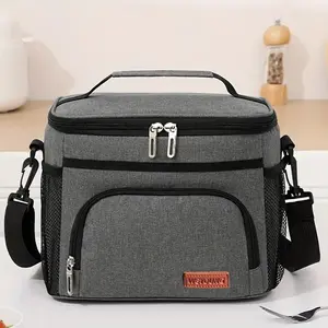 Reusable Lunch Bag, Non-Food Contact Insulated Carrying Case, Portable Handheld Shoulder Strap, Ideal for Outdoor Picnic Camping Travel