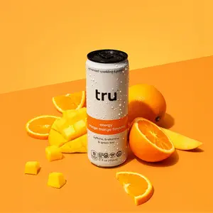 Tru Sparkling Drinks - Made with Real Juice - Natural Functional Beverages for Energy Focus Sleep Sport Gut Health & Immunity - Low Calorie No Added Sugar No Artificial Colors - 12 Pack