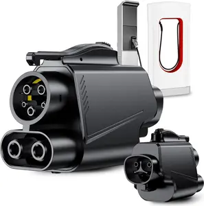 NACS to CCS1 Charging Adapter, 500A 1000V Tesla Supercharger, Fast DC Charging at Tesla Supercharger Stations, Electric Vehicle Adapter Compatible with Ford, Rivian, GM, Volvo EVs  A11