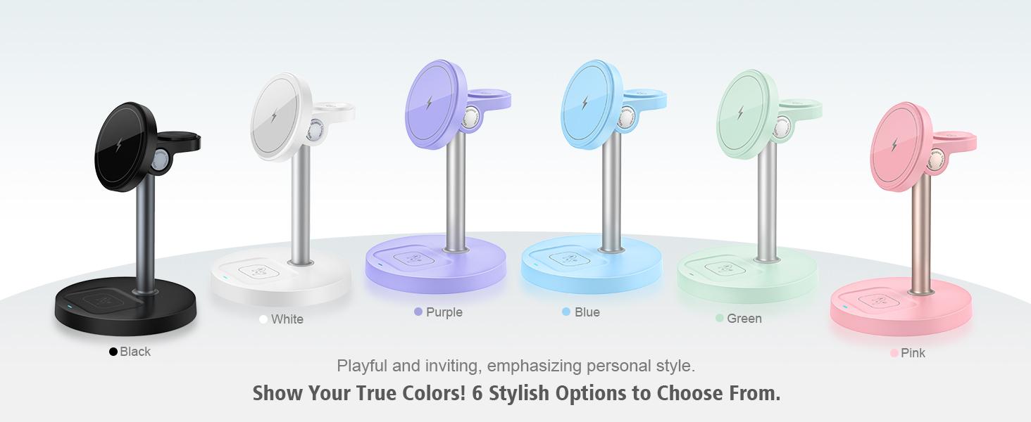 RUIMAILAI 3-in-1 Multifunctional Charger, 15W Fast Charging Station & Foldable Desktop Stand, Magnetic Phone Charger Compatible with MagSafe, iPhone 17/16/15/14/13/12 Series, AirPods, iWatch Series RUIMAILAI 3-in-1 Multifunctional Charger, 15W Fast Charging Station & Foldable Desktop Stand, Magnetic Phone Charger Compatible with MagSafe, iPhone 17/16/15/14/13/12 Series, AirPods, iWatch Series