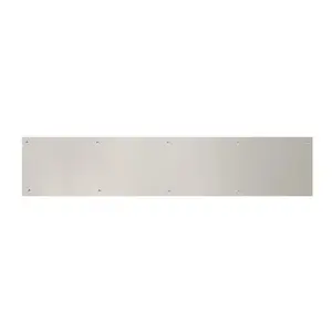 212 MAIN Magnetic Mount Kick Plate, 6 in. x 28 in. Satin Nickel Stainless Steel Hardware, Door Kick Protection