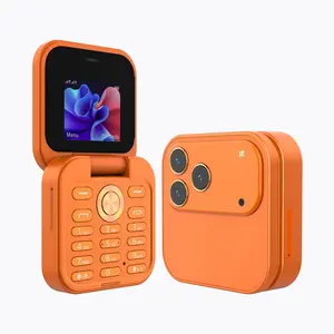 Fuffi Mini Folding Phone 2g Network, 1.77 Inch Screen, Dual Sim, 1000mah Battery, Quad-Core Processor, Available in 3 Colors, Flip Phone