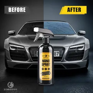 DONKEYPRO Nano Spray Wax 16 oz for Automotive & Motorcycle Waxing Bright Scratch Protection Enhanced Hydrophobicity Car Detailing Supplies Multifunctional Plastic Coating
