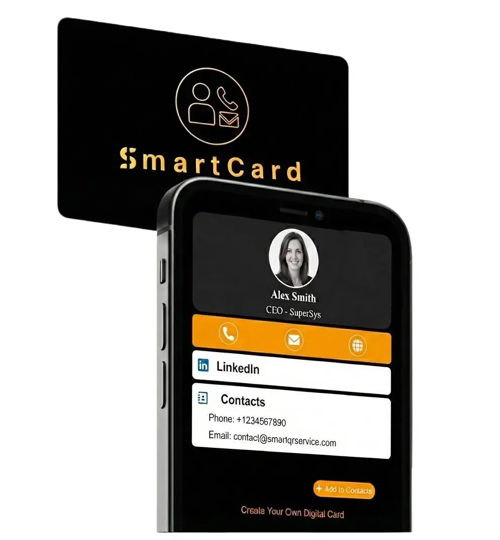SmartCard - NFC Tap Contactless Networking Card for Modern Business Networking with NFC Tap Technology and Contactless Convenience