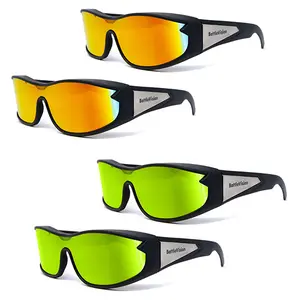 2 Pack - BattleVision Wraparound Sunglasses And 2 Pack - BattleVision NightVision Wraparound Glasses, As Seen On TV, Fits Over Your Prescription Eyeglasses and Reading, See Clearer, Anti-Glare, Protects Your Eyes by Blocking Blue & UV Rays, Unisex