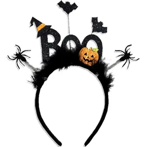 Cute Halloween Headband Pumpkin Headbands for Women BOO Headband for Halloween Accessories for Woman