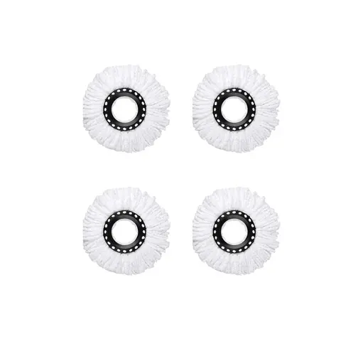Microfiber Mop Heads Replacements - 4/8/12/16-Pack Round Removable and Washable Anti-Fouling Refills, 360° Rotatable, Fits Most Spin Mops for Household Cleaning, Captures Fine Particles