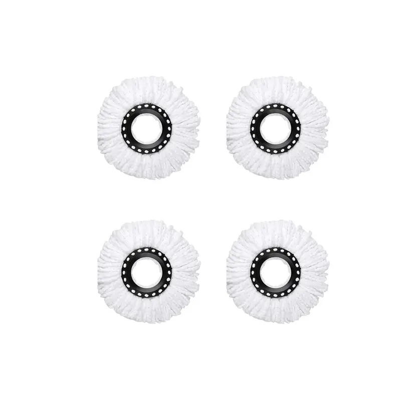 Microfiber Mop Heads Replacements - 4/8/12/16-Pack Round Removable and Washable Anti-Fouling Refills, 360° Rotatable, Fits Most Spin Mops for Household Cleaning, Captures Fine Particles
