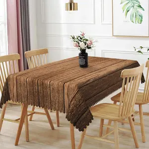 60x102inches Vintage Brown Wood Grain Tablecloths Rustic Wooden Texture Rectangle Table Cloth Farmhouse Style Table Cover for Dining Room Barn Themed Party Decorations