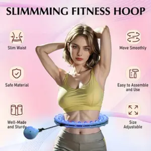 Adjustable Pilates Ring, Detachable Sections, DIY Operation, Ideal for Waist Training, Home Exercise, 50 Inch Large Size, Home Pilates Equipment