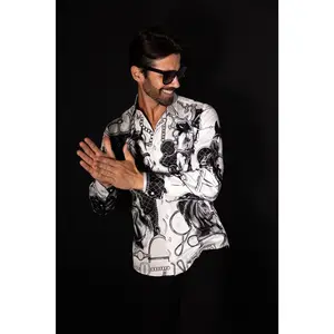 Barabas Long Sleeve Luxury Printed Shirts