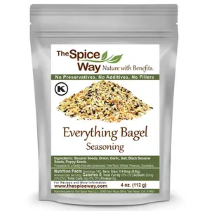 The Spice Way Everything Bagel Seasoning - A Flavorful All-Purpose Mix of Sesame Seed, Garlic, and Onion