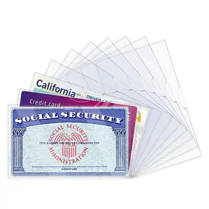 10 Pack Social Security Card Protector Sleeves/New Medicare Card Protector Sleeve/Credit Card Holder,31 Mil Soft Clear Card Sleeves for Waterproof SSN Card Protector/Credit Card Cover