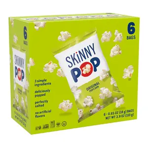 Popcorn, Original, Whole Grain, Dairy-Free Snack, 0.65oz Bags (6ct)