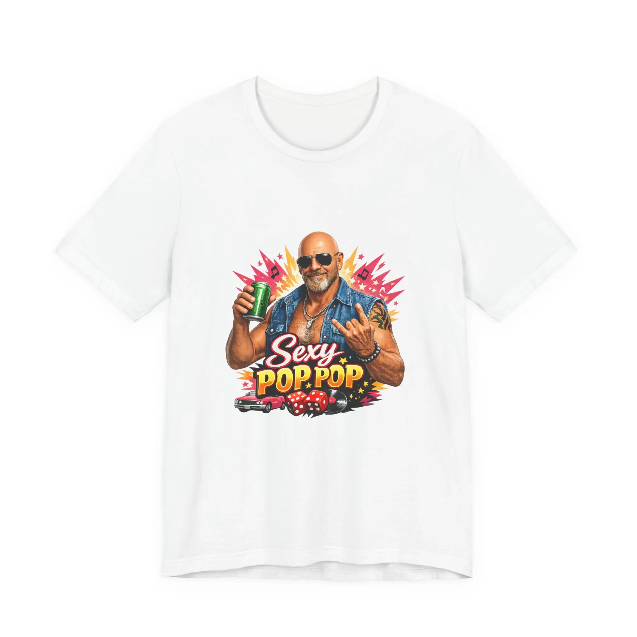 Sexy Pop Pop T-Shirt | Retro Pop Art Dad Graphic Tee