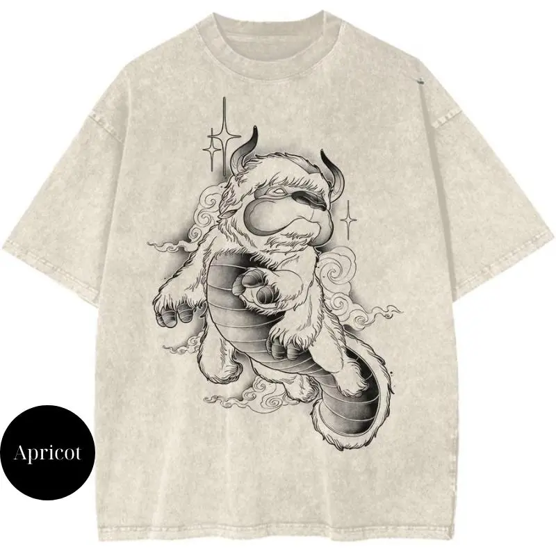 Appa Shirt, Avatar the Last Airbender Shirt, Anime Shirt - Vintage Graphic Tee -  Unisex Menswear & Womenswear - Streetwear Tops - Casual Cotton Crewneck Shortsleeve Tshirt