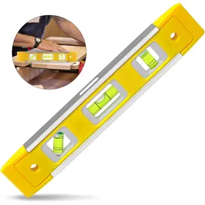 Newshark Box Level Spirit Level Tool, 3 Scales (0°, 45°, 90°, 180°), Shock-Resistant Measurement, Ideal for Torpedo Measurements
