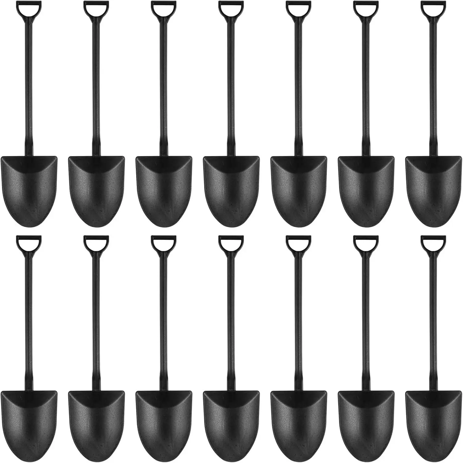 DIYASY 100 Pcs Mini Shovel Spoons, Plastic Shovel Spoon for Desserts Halloween Disposable Tiny Shovel Birthday Party Favors Construction Baking Supplies for Ice Cream Pudding Yogurt