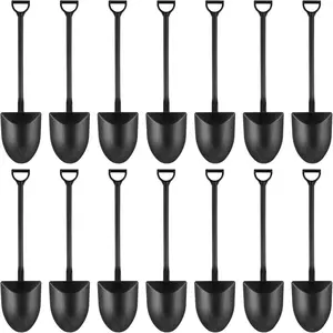 DIYASY 100 Pcs Mini Shovel Spoons, Plastic Shovel Spoon for Desserts Halloween Disposable Tiny Shovel Birthday Party Favors Construction Baking Supplies for Ice Cream Pudding Yogurt